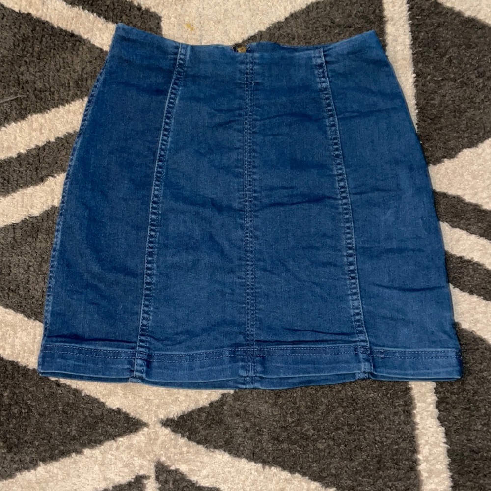 Free People Modern Femme Denim Skirt